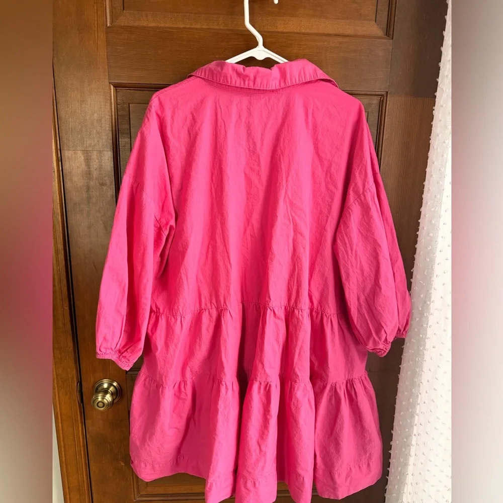 Lavender J 100% Cotton Button Down Shirt Dress - Picture 6 of 6